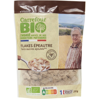 Céréales flakes épeautre sans sucres ajoutés Bio CARREFOUR BIO