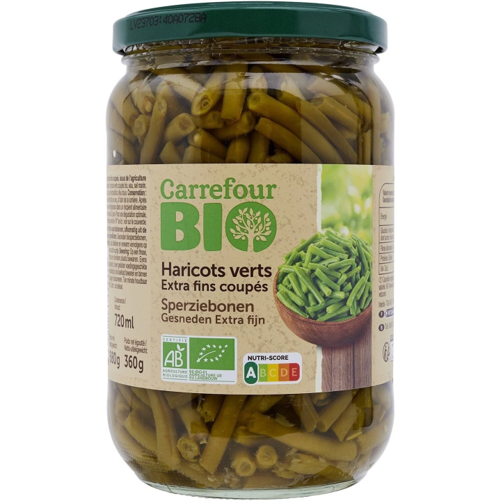 Haricots Verts Extra Fins Coupés Bio CARREFOUR BIO
