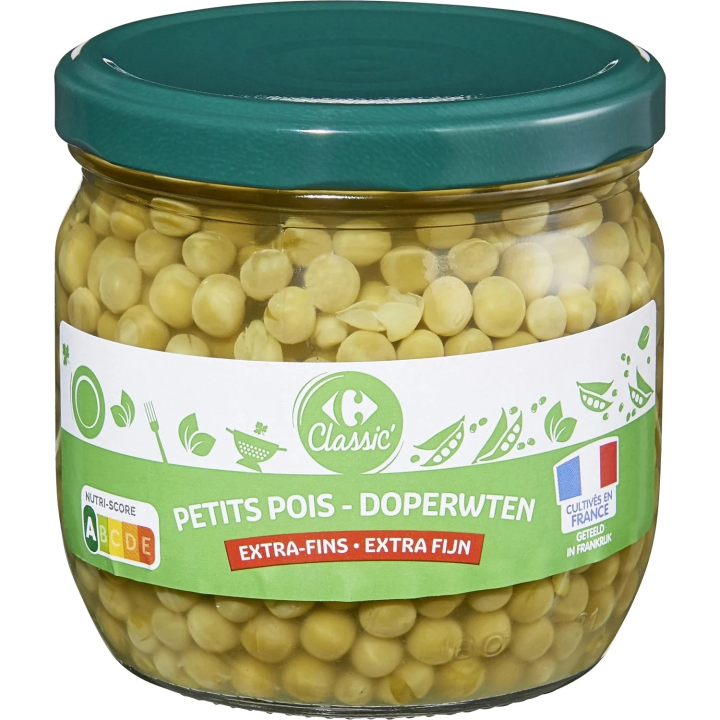 Petits pois extra-fins CARREFOUR CLASSIC'