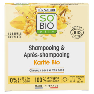 Shampoing Solide Démêlant pour Cheveux secs à très secs Karité Bio SO BIO ETIC