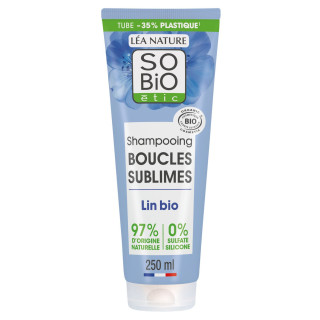 Shampoing Sublimateur de boucles pour Cheveux bouclés et ondulés Lin Bio et vitamine F SO BIO ETIC