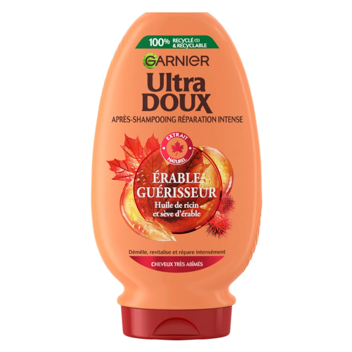 Après-Shampoing Nutrition intense pour Cheveux bouclés à frisés Huile d'avocat et Beurre de karité Ultra doux GARNIER