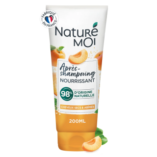 Après-Shampoing Nourrissant pour Cheveux secs et abîmés Abricot Bio et Huile de Sésame Bio NATURE MOI