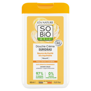 Crème douche Surgras Beurre de Karité Bio Sans Sulfate SO'BIO ETIC