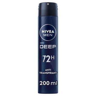 Déodorant spray homme Anti-transpirant Charbon Deep Black Carbon NIVEA MEN
