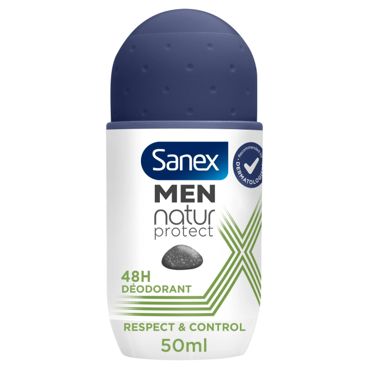 Déodorant bille homme Natur Protect 24H Respect et Control Pierre D'alun SANEX MEN
